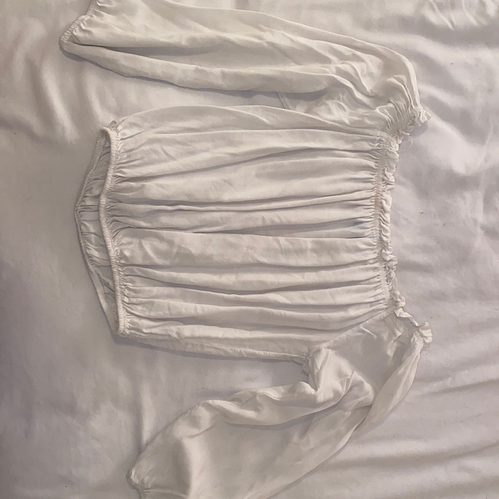 Brandy Melville White Off The Shoulder Blouse